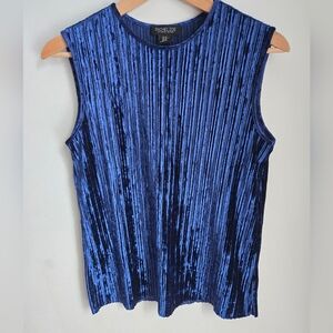 Rachel Zoe Blue Velvet Sleeveless Top